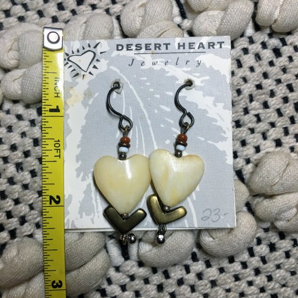 Vintage Desert Heart Boho Earrings - Picture 2 of 5